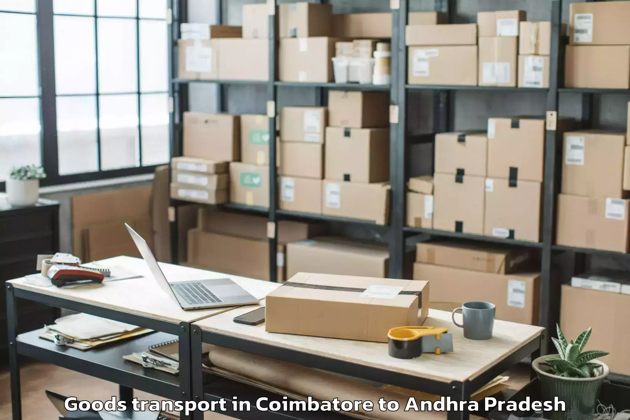 Book Your Coimbatore to Poduru Goods Transport Today